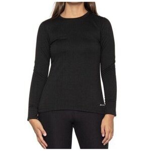 Eddie Bauer Women’s Trek Fleece Base Layer Top UPF 50 Long Sleeve Black Size XL